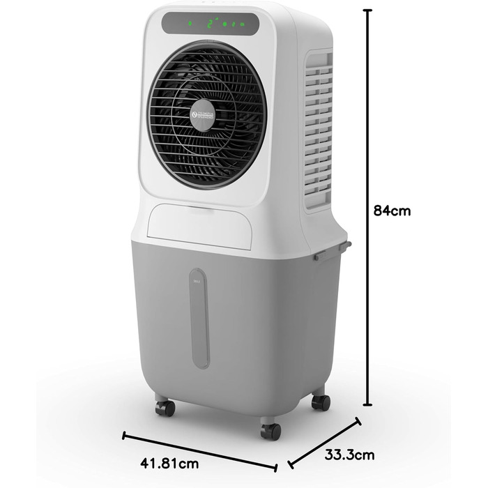 Olimpia Splendid Peler Tower - Турбовентилятор з охолодженням, білий, 65 Вт, 300 м³/год, 25 л