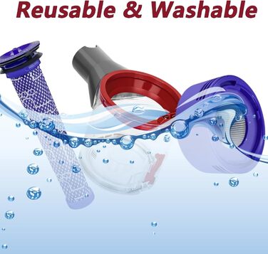 Замінник контейнера для пилу сумісний з Dyson V7 V8 SV10 SV11, покращений пилозбірник з HEPA та попереднім фільтром + щітка для чищення, каністра для пилу, запчастини Dyson 967699-01