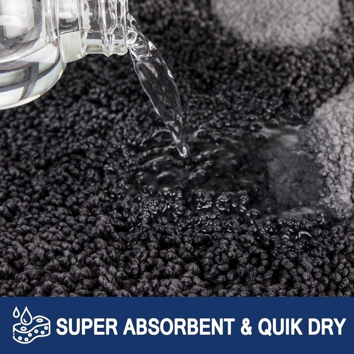 Килимок для підлоги 50 x 80 см, водонепроникний, антиковзний, для собак, вхід, вологі лапи, колір антрацит