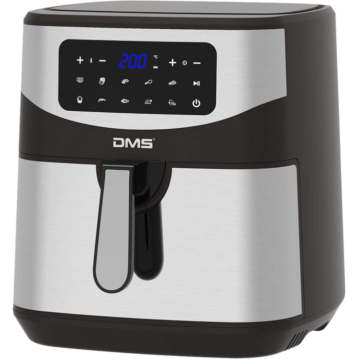 Фритюрниця DMS XXXL 7 літрів: фритюрниця, духовка, гриль, Cooker, без олії, 10 програм, цифровий дисплей, 1800 Вт, таймер, HF-7S