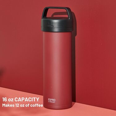 Френч-прес для кави ESPRO Ultralight 475 мл, термос, синій