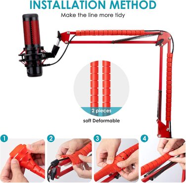 Кріплення для мікрофона HyperX QuadCast/ProCast червоне від YOUSHARES, професійний штатив-кріплення для мікрофонів