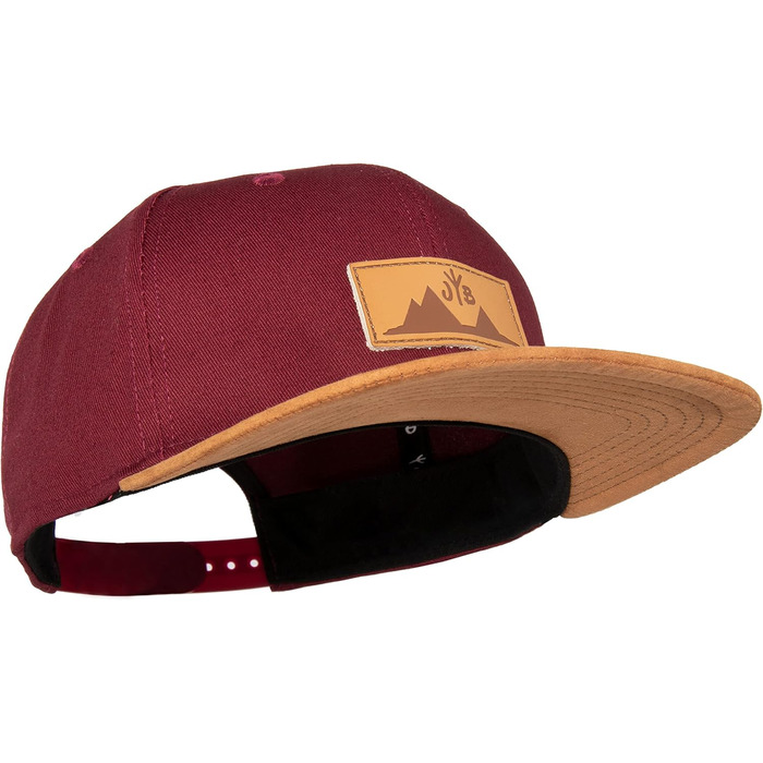 Кепка бейсболка Jumping Bird • Змінний розмір • Outdoor Snapback • Бордовий колір