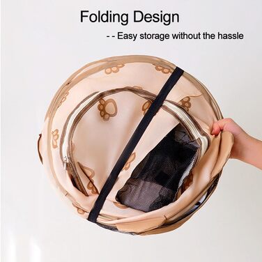 Складаний вольєр для тварин, портативний, для цуценят, собак, кошенят, котів, Indoor/Outdoor, Pop-Up, розмір M, коричневий