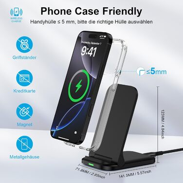 Бездротова зарядка 15W для Samsung Galaxy та iPhone: складний зарядний стан для швидкої зарядки