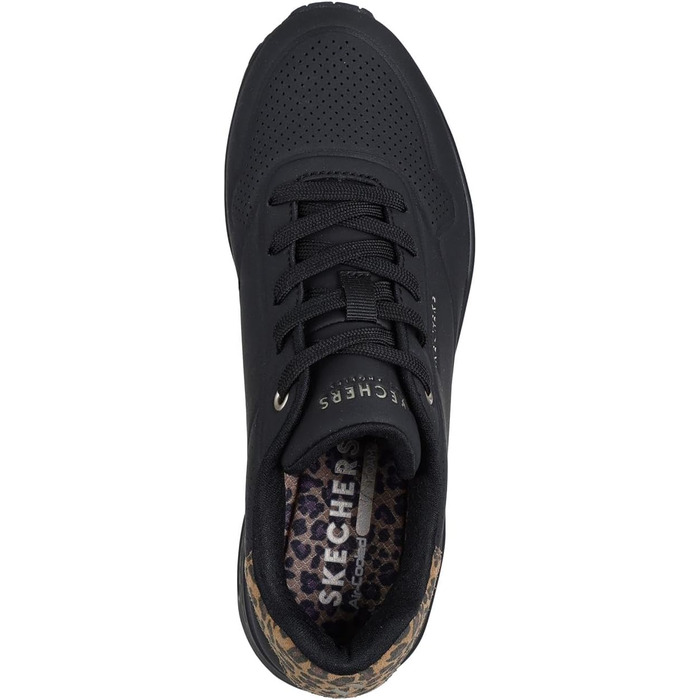 Кросівки Skechers UNO Jungle Nite для жінок (42 EU) - Чорний, Durabuck, Леопардовий принт, замша, сітка