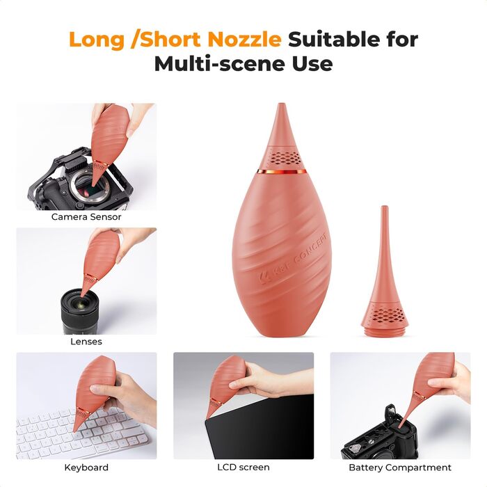 Набір для чищення фото- та відеокамер K&F Concept 10 в 1: DSLR, об'єктиви, смартфони, мікрофібра, повітряний насос, рідина для чищення, олівець для чищення