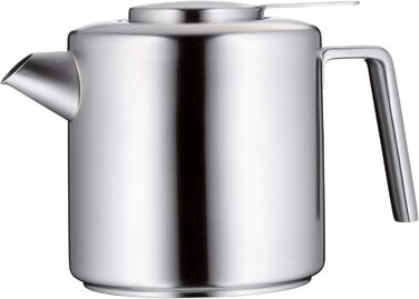 WMF Kult Teapot with trivet, 3-piece, Teapot 1.2l, infuser insert, trivet, Cromargan stainless steel brushed, for hot and cold drinks, 1.2 L, 06.3122.6030