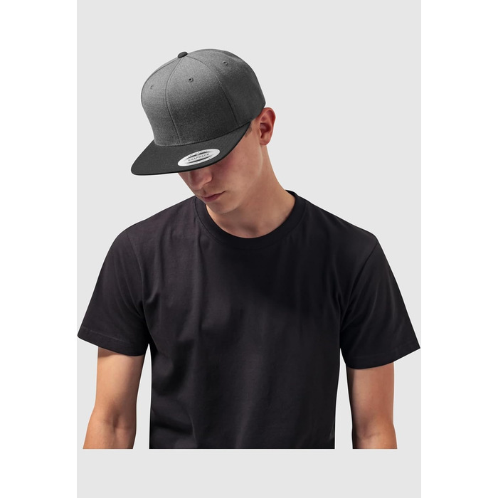 Кепка Flexfit Unisex Classic Snapback двоколірна, універсальний розмір (чорний/сірий)