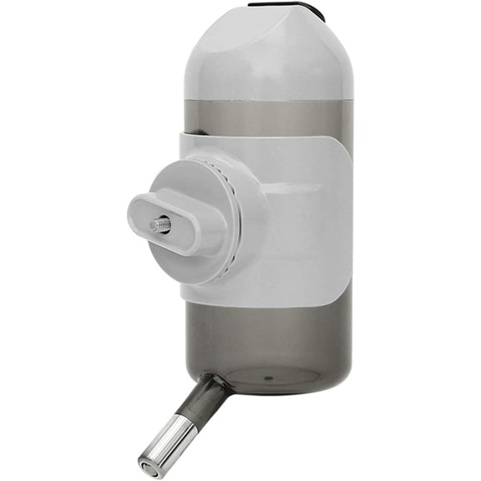 Водяна пляшка для собак [Сірий, 500 мл] - Водяний диспенсер для домашніх тварин, не протікає. Підходить для собак, котів, кроликів, клітки. Об'єм 500 мл, сірий колір