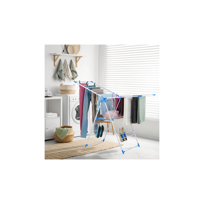 Relaxdays Clothes Drying Rack, Height Adjustable
