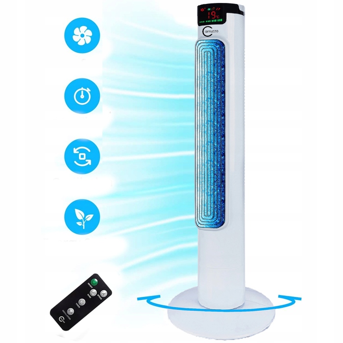 Колонний вентилятор Carruzzo Exclusive Line Cold Wind Tower Fan 3в1, білий