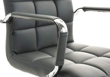 Офісний стілець CLP Deli V2 з штучної шкіри, сірий | Регульована висота сидіння, м'яке сидіння