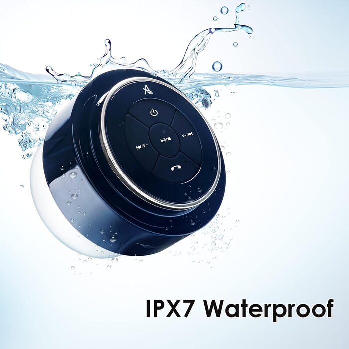 Водонепроникна Bluetooth колонка для душу Xleader з присоскою, портативна музична колонка для ванної, подарунок для дівчат, хлопців, чоловіків і жінок, срібляста