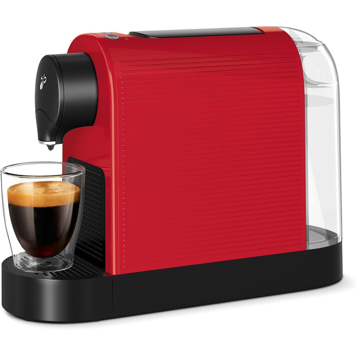 Кавова капсульна машина Tchibo Cafissimo Pure Plus, 0,8 л, 1250 Вт, для еспресо, кави та кафе крема, червона