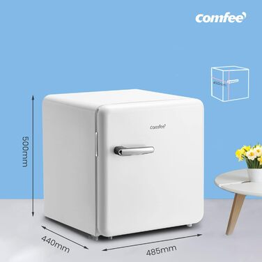 Холодильник Comfee RCD50RE2EURT(E) 47л, Ретро, Mini, Червоний, Енергоклас E