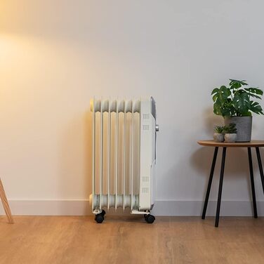 Електричний масляний радіатор Cecotec ReadyWarm 11000 Space, 2500 Вт, 11 ребер обігріву, 3 режими, 25 м², білий