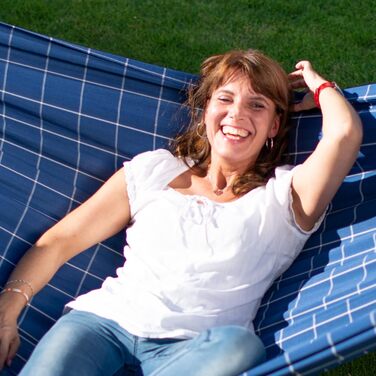 Гамак LA SIESTA® Brisa – класичний, ручної роботи з Колумбії, 160 см, блакитний, для дому та відпочинку на природі (з кріпленням для дерева та стовпа)