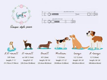 Нашийник для собак Unique Style Paws осінній, з метеликом, регульований, для середніх собак, коричневий, сітка