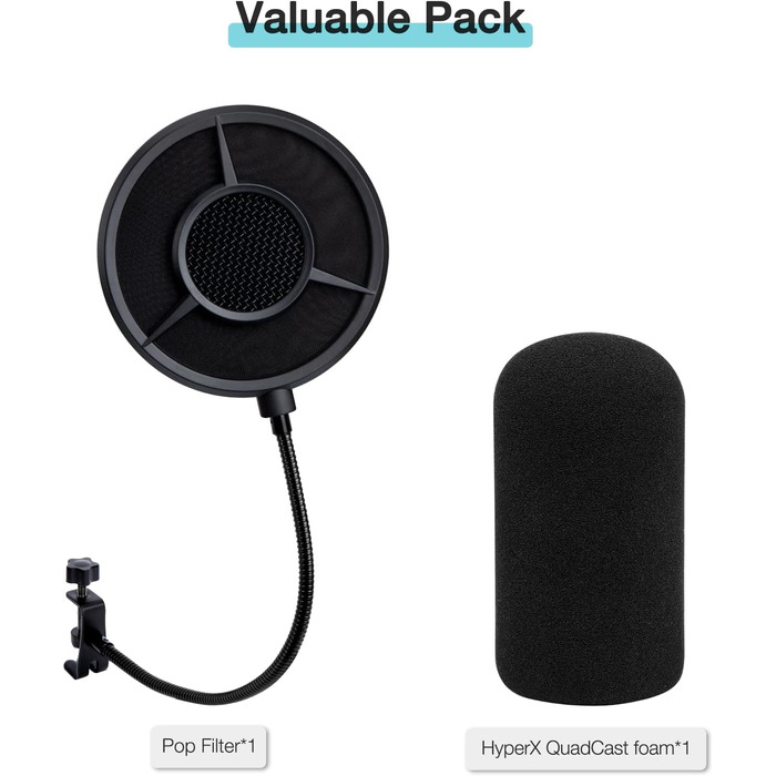 Кріплення для мікрофона HyperX QuadCast/ProCast YOUSHARES (PS-T7) з поп-фільтром, професійний штатив-кріплення для мікрофону, червоний