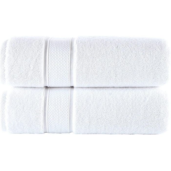 Набір розкішних турецьких рушників NOVA Luxury Linen готельного якості для ванної кімнати, 6 предметів, колір Mirage Grey / Білий