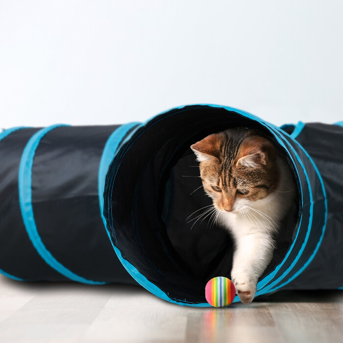Relaxdays Складаний котячий тунель 4 способи