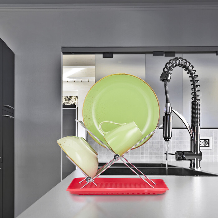 Relaxdays Dish Drainer with Catch Basin