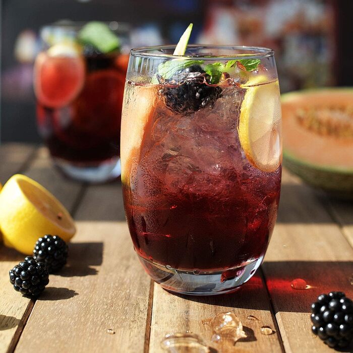 Krosno Water Glasses, Juice Glasses, Drinking Glasses | Set of 12 | 360 ML | Elite Collection | Perfect for home, restaurants, and parties | Dishwasher safe