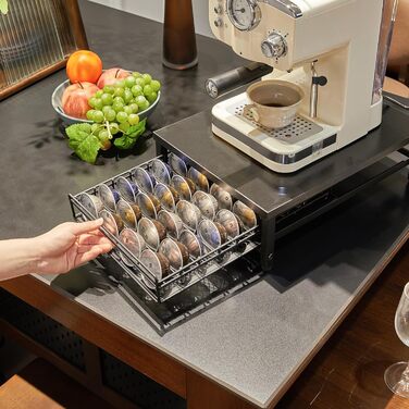 Тримач для капсул кави IBUYKE на 80 капсул Nespresso, чорний, TCJ102H