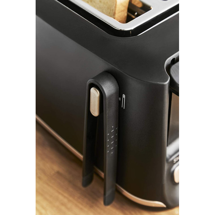Tefal 2-Slice Toaster with Magnetic Clamps, Large Controls, 7 Browning Levels, Removable Crumb Tray, Lift Function TT533811, Black