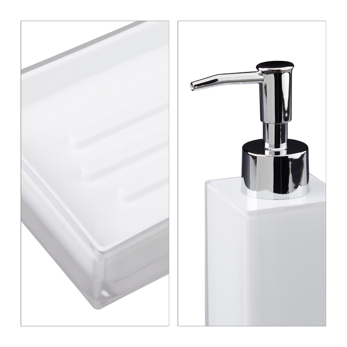 Relaxdays Bathroom Accessories Set, 4-Piece