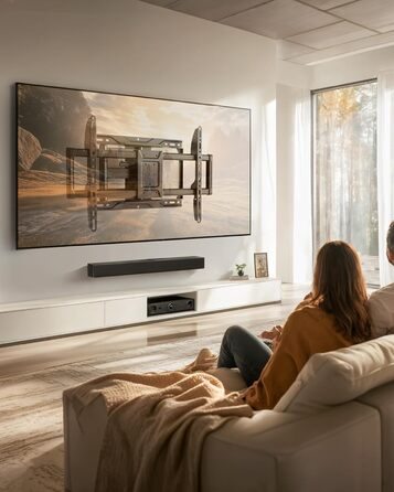 Кріплення для телевізора monTEK Full Motion з регулюванням, 37-84 дюйми, до 50 кг, VESA 600x400 мм, для дерев'яних підставок