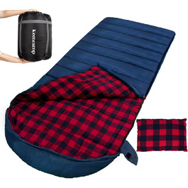Сплячий мішок Keencamp Flanell Warmer для кемпінгу, -1°C, бавовна, XXL, 230x90 см, для дорослих