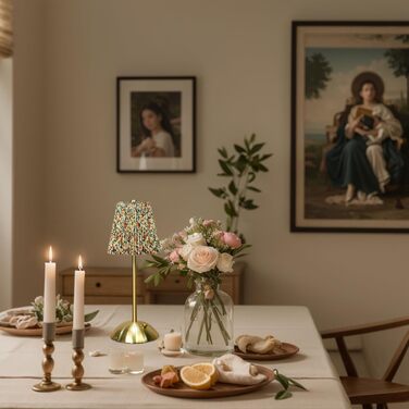 Світлодіодний настільний світильник бездротовий з димером, 3 режими кольору, акумуляторна лампа на стіл Kunterbunt B (2 шт.) для спальні, ресторану, читання