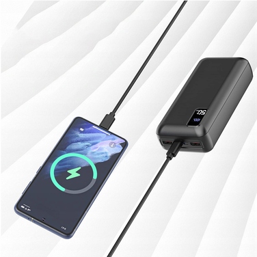 Потужний павербанк Baseus 50000mAh 22.5W: 2x USB, USB-C, QC 3.0, з LED-дисплеєм та системою безпеки