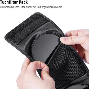 Набір фільтрів Neewer 82mm ND: UV, CPL, FLD, ND2, ND4, ND8, бленда, кришка об'єктива, сумісний з Canon, Nikon, Sony, Panasonic, DSLR