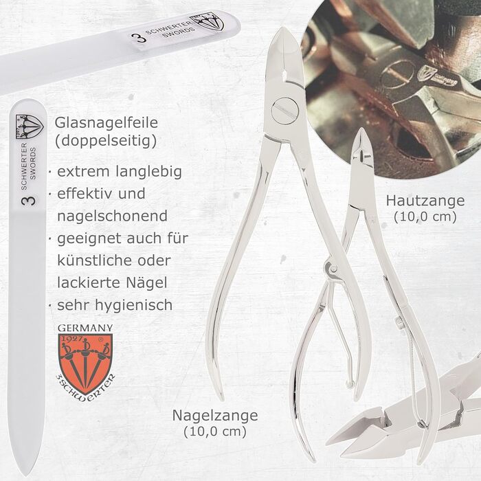 Набір для манікюру та педикюру 'Firenze' 12 предметів | Якісний футляр з екошкіри для догляду за руками та ногами. Колір: Бордовий | Вміст: ножиці для нігтів, кусачки, пінцет та багато іншого