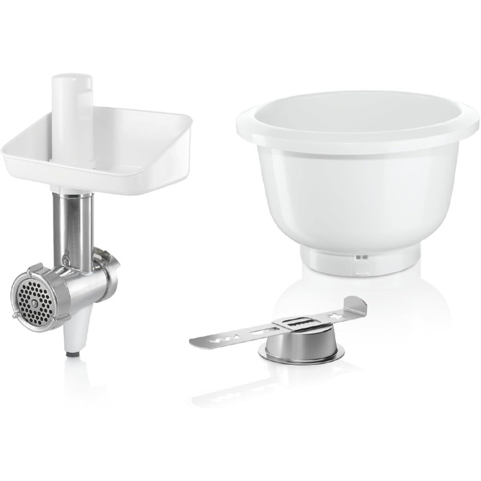 Bosch Kitchen Machine Series 4 MUM5X720, integrated scale & BakingSensation MUZ5BS1, meat grinder, plastic bowl Dark Red / Silver 2 accessories bundle with BakingSensation