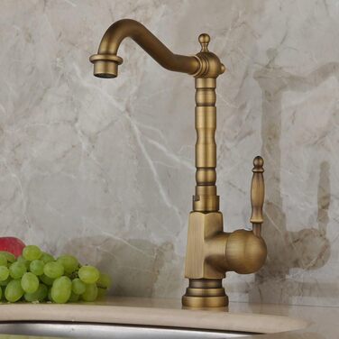 Кухонний змішувач з одним важелем Einlochmontage з нержавіючої сталі з поворотним виливом, керамічний картридж