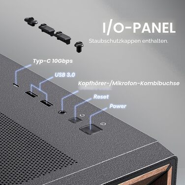 Корпус для ПК Antec Flux Midi Tower, чорний матовий, Gaming Case