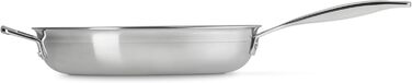 Сковорода Le Creuset з нержавіючої сталі 3-шарова, Ø 28 см, для всіх плит (індукція, духовка), срібляста