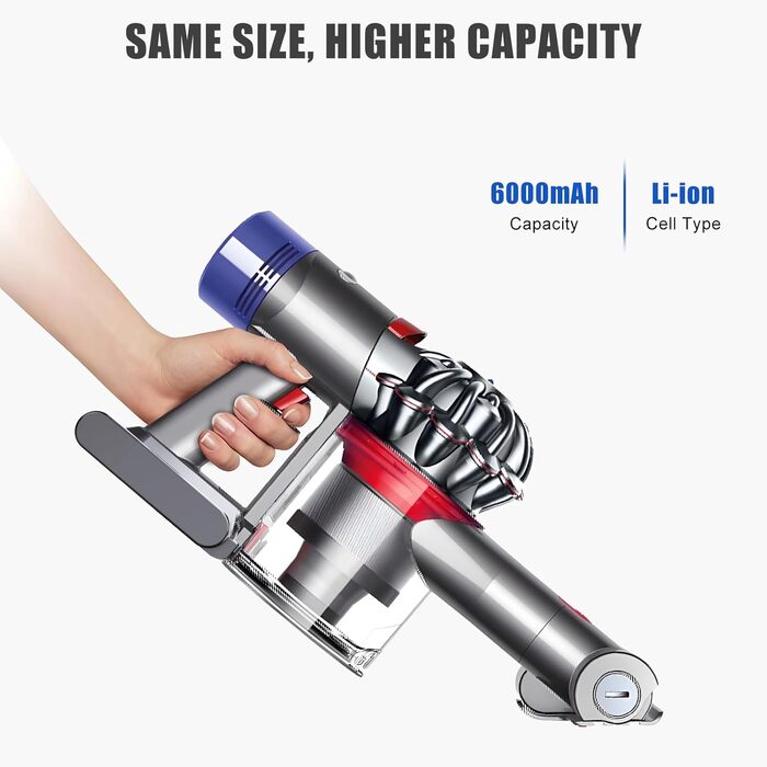 Акумулятор для пилососів Dyson DC62, DC58, DC59, DC61, DC72, DC74, SV03, SV05, SV06, SV07, SV09 (6000mAh, 2 фільтри, щітка)