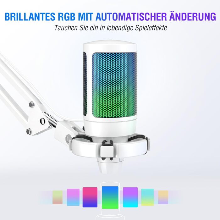 Ігровий мікрофон FIFINE з кріпленням, USB мікрофон для запису подкастів, стрімінгу, студії, MAC, PS4, PS5 (Мікрофон+Кріплення)