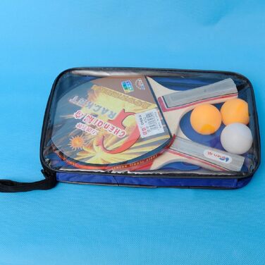 Набір для настільного тенісу з ручним механізмом та сіткою, ідеальний для гри в приміщенні та на вулиці, а також для тренувань.