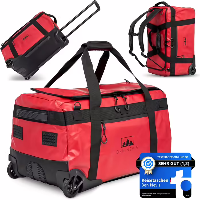 BEN NEVIS ORIGINAL 80L Travel Bag with Wheels – XXL Foldable Travel & Sports Bag, Water-Repellent, Robust & Space-Saving