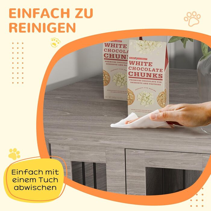 Клітка для собак PawHut з замком, подушкою, з металу, для дому, 80 x 56 x 63 см (волоський горіх)