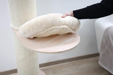 Kerbl Scratching Post Dolomit Tower (Beige, 187 cm height, 22 cm diameter, sisal carpet on the pillars) 81638