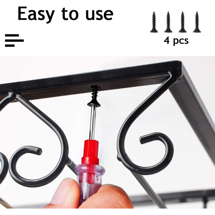 Підвісний тримач для келихів, тримач для вина, металевий, на 4 келихи, з кріпленням, для бару, шафи для вина, кухні