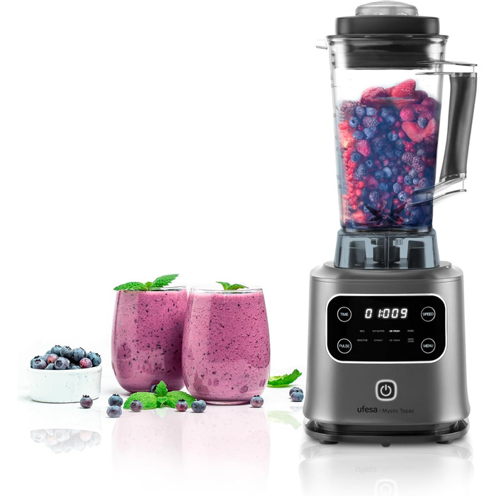 Ufesa Mystiz Topaz Stand Mixer, 2000W Power, 2L Tritan Jug, Electronic Speed Control, Touchscreen, 6 Stainless Steel Blades, 8 Automatic Programs, Ice Crushing Function