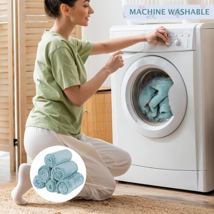 6 шт. м'які ковдри для собак та котів BVAGSS, фліс, фланель, 60 x 40 см, зелений колір